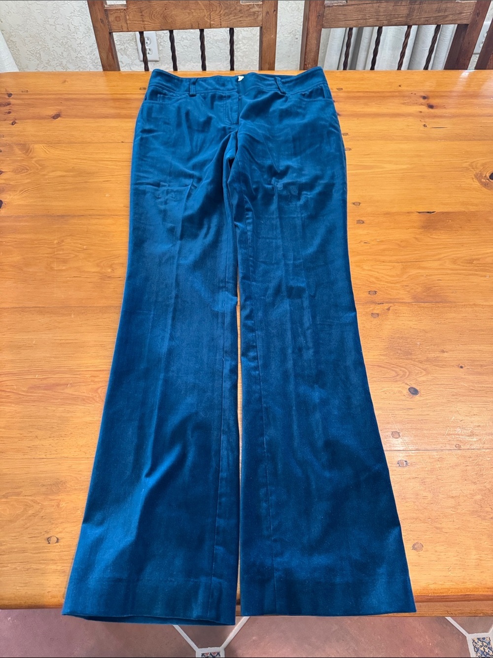 Cache Teal Velvet Blazer and Pants Set - Picture 8 of 13